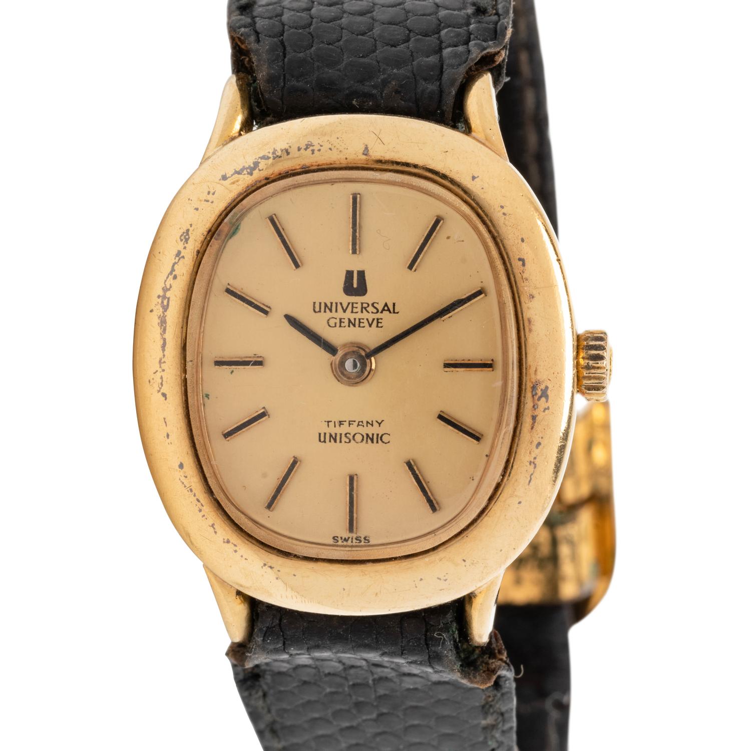 UNIVERSAL GENEVE FOR TIFFANY & CO., 18K YELLOW GOLD 'UNISONIC' WRISTWATCH