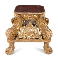 A Continental Giltwood Stand Converted to a Table