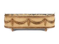 A George III Style Cream-Painted and Parcel Gilt Jardinière