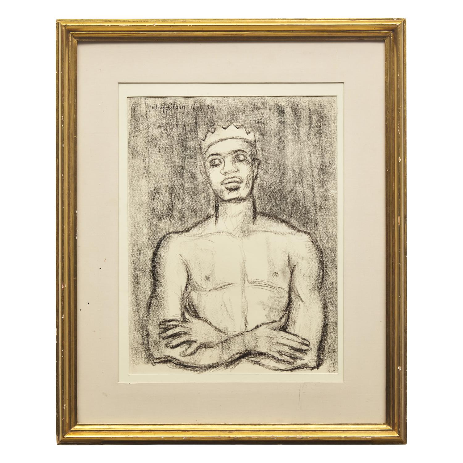 Julius Bloch (American, 1888-1966) — Study for Clown King , 1959