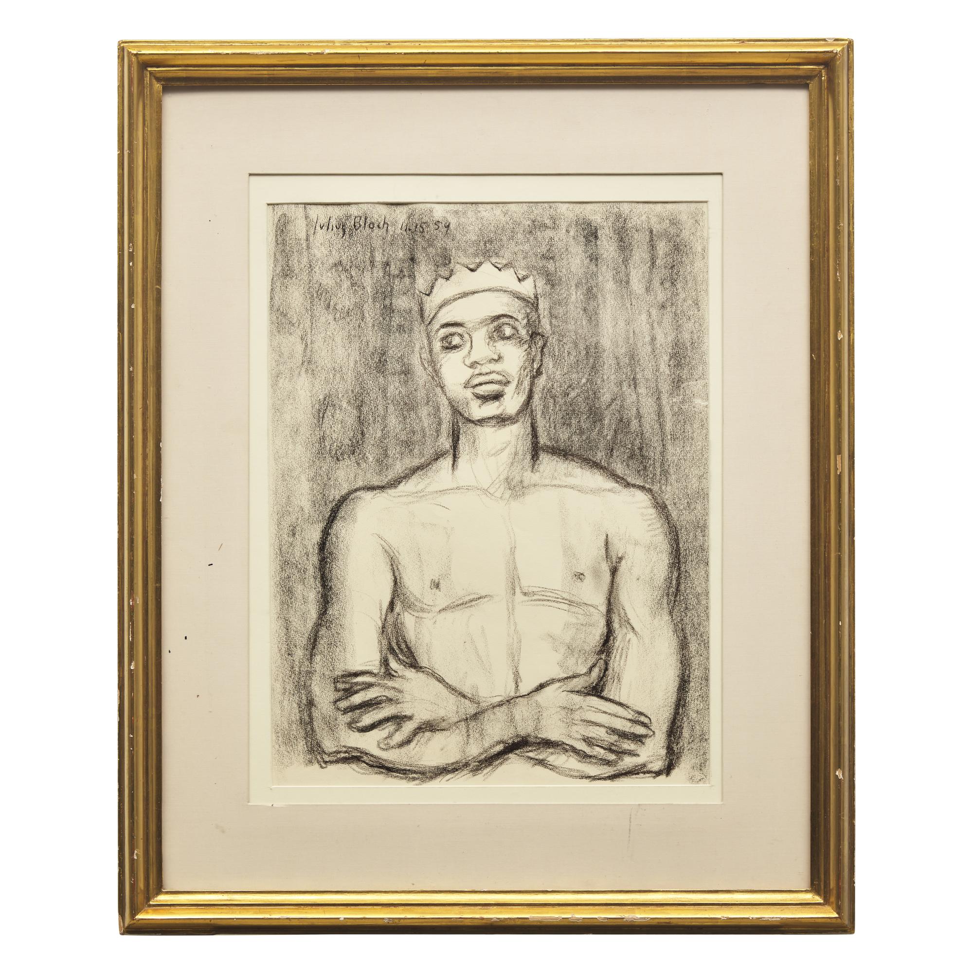 Julius Bloch (American, 1888-1966) — Study for Clown King , 1959