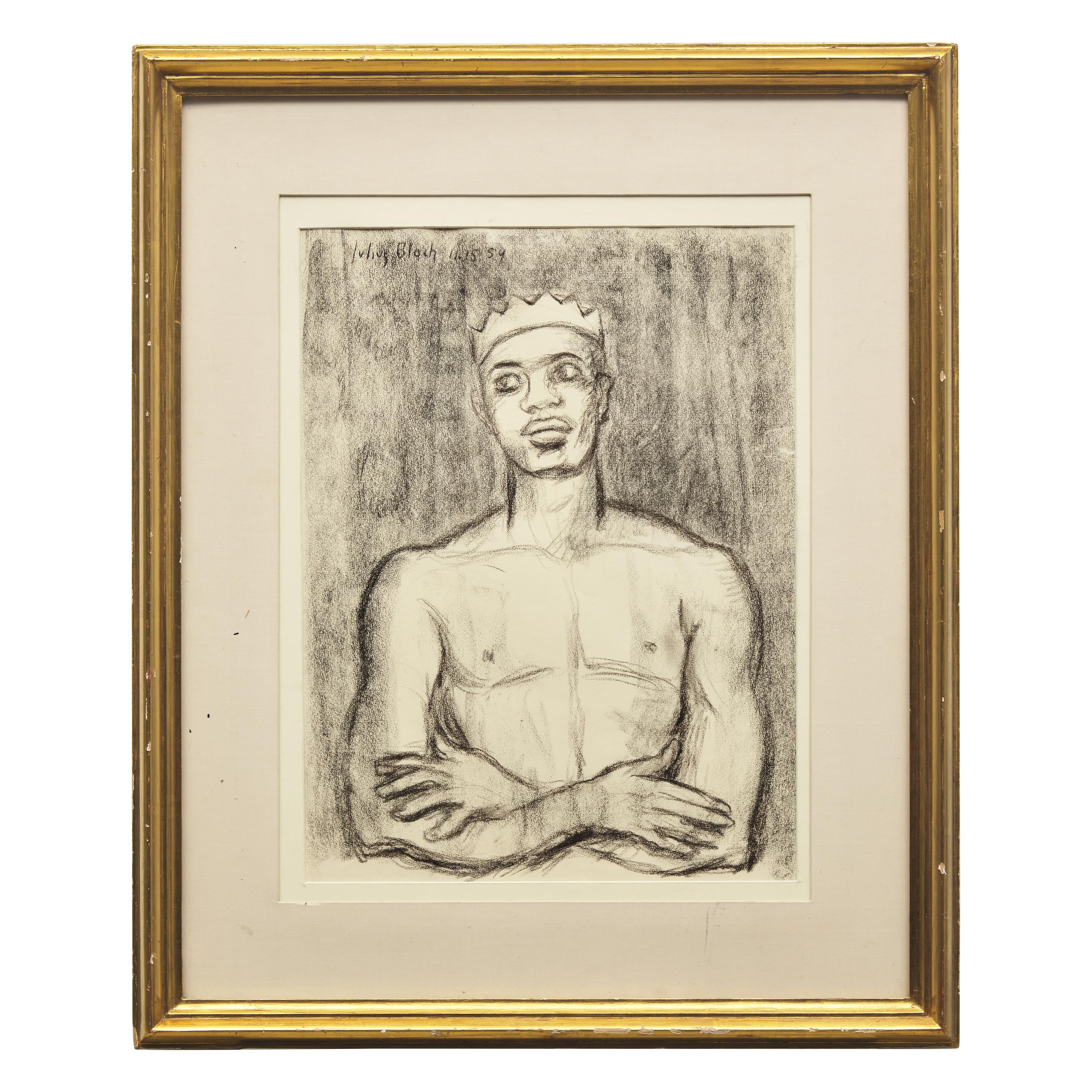 Julius Bloch (American, 1888-1966) — Study for Clown King , 1959