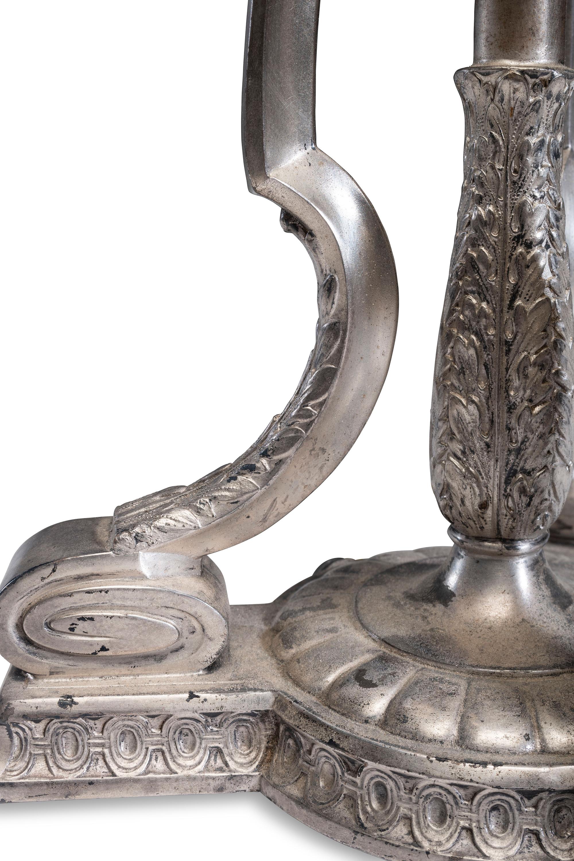 A Pairpoint Jungle Bird Reverse Painted Table Lamp