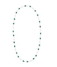 YELLOW GOLD, EMERALD AND DIAMOND NECKLACE