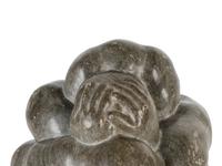 A Large Inuit Carved Stone Figural Group