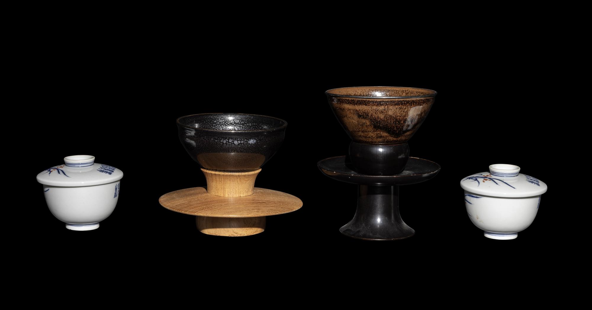 Four Japanese Tea Bowls