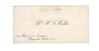 WELLS, H. G. Carte-de-visite, inscribed with short note on the verso to his mistress, Baroness Moura Budberg, re: Pushkin translation.