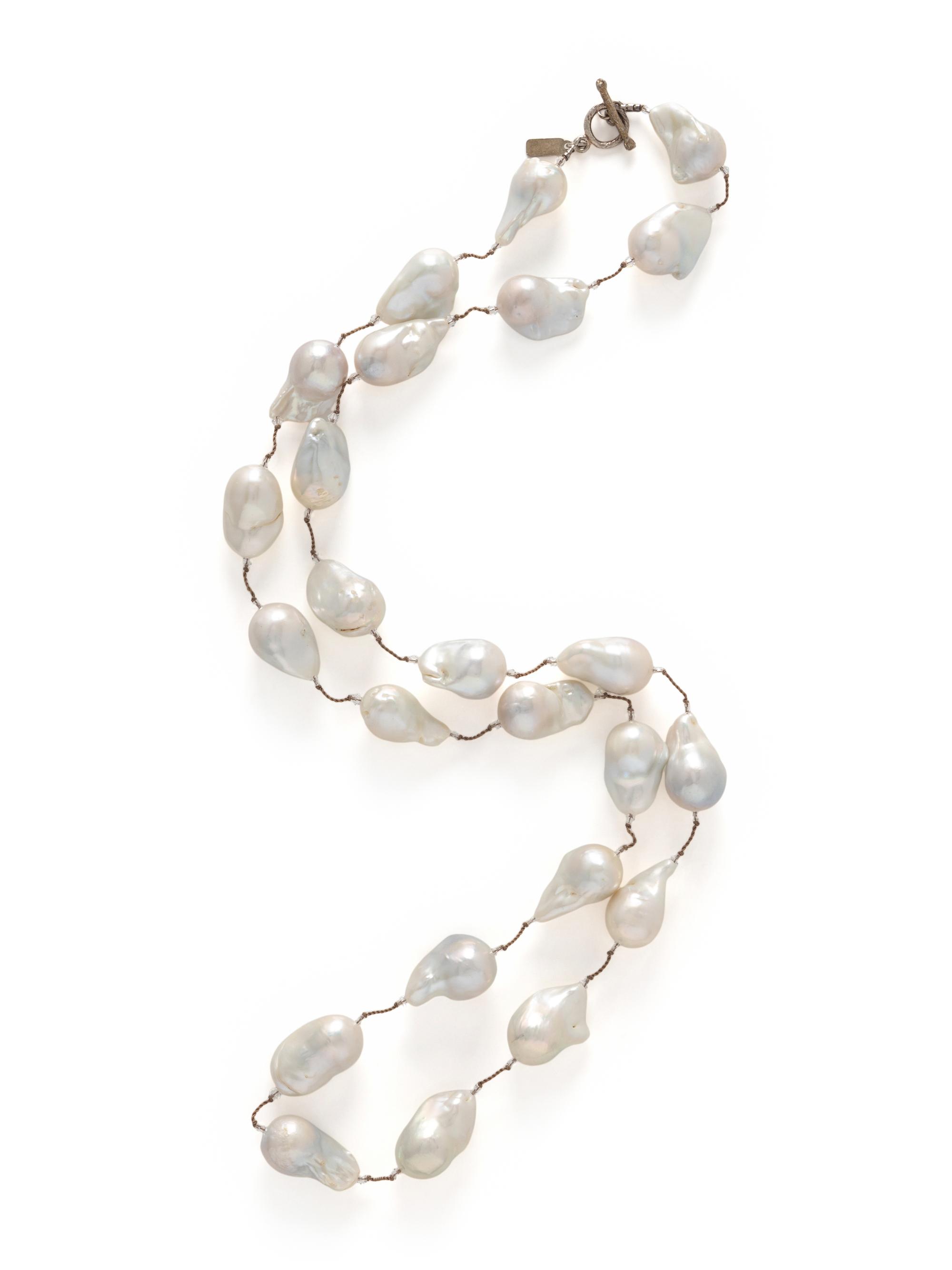 MARGO MORRISON, BAROQUE CULTURED PEARL AND ROCK CRYSTAL QUARTZ NECKLACE