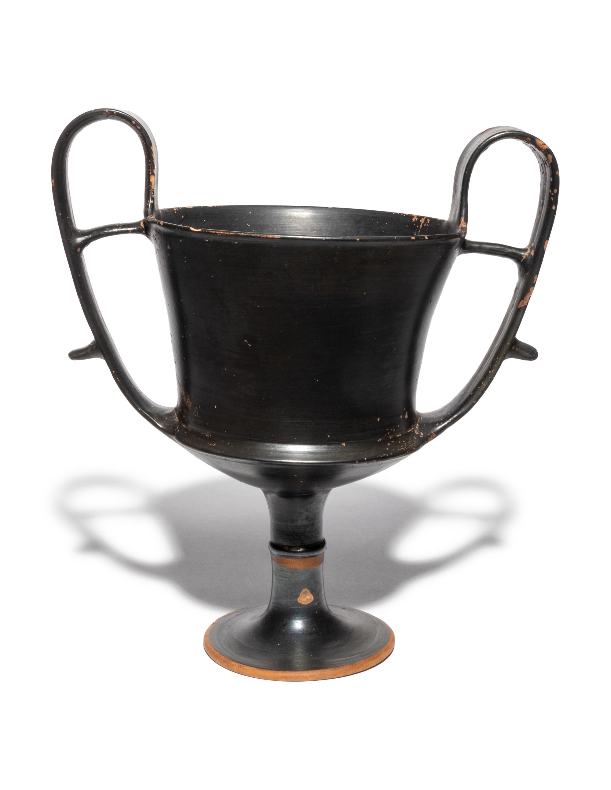 A Greek Black-Glazed Kantharos