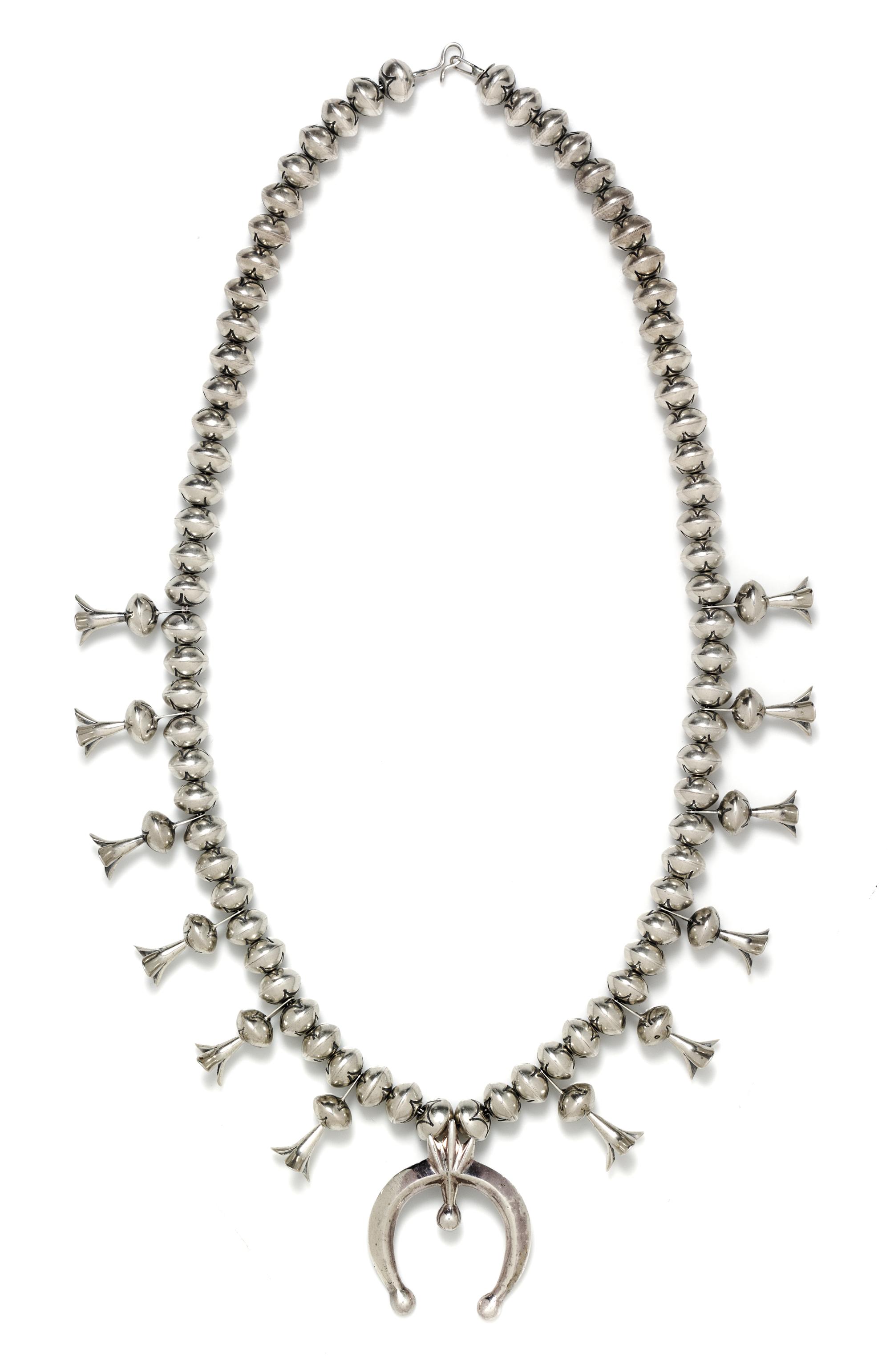 A Silver Squash Blossom Necklace, 81.40 dwts.