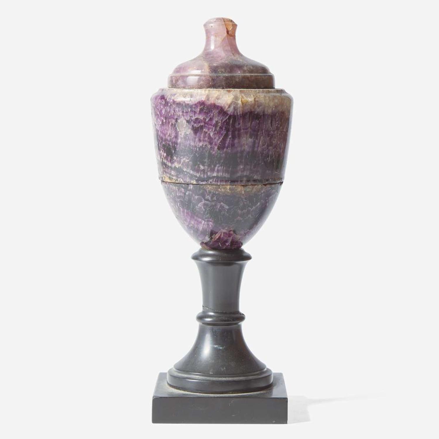 A George III blue-john urn late 18th / early 19th century