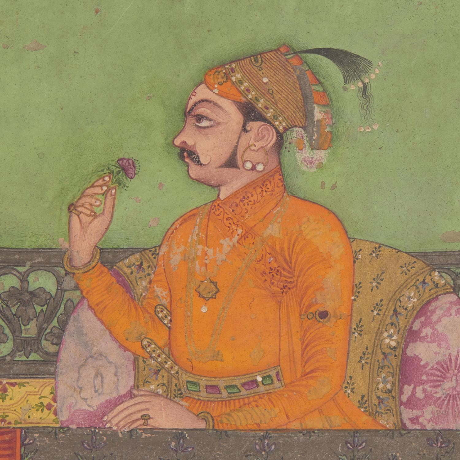A Small Profile Portrait Painting of Raja Sujan Singh of Bikaner in a Jharokha , Bikaner, Rajasthan, India, 18th/19th Century