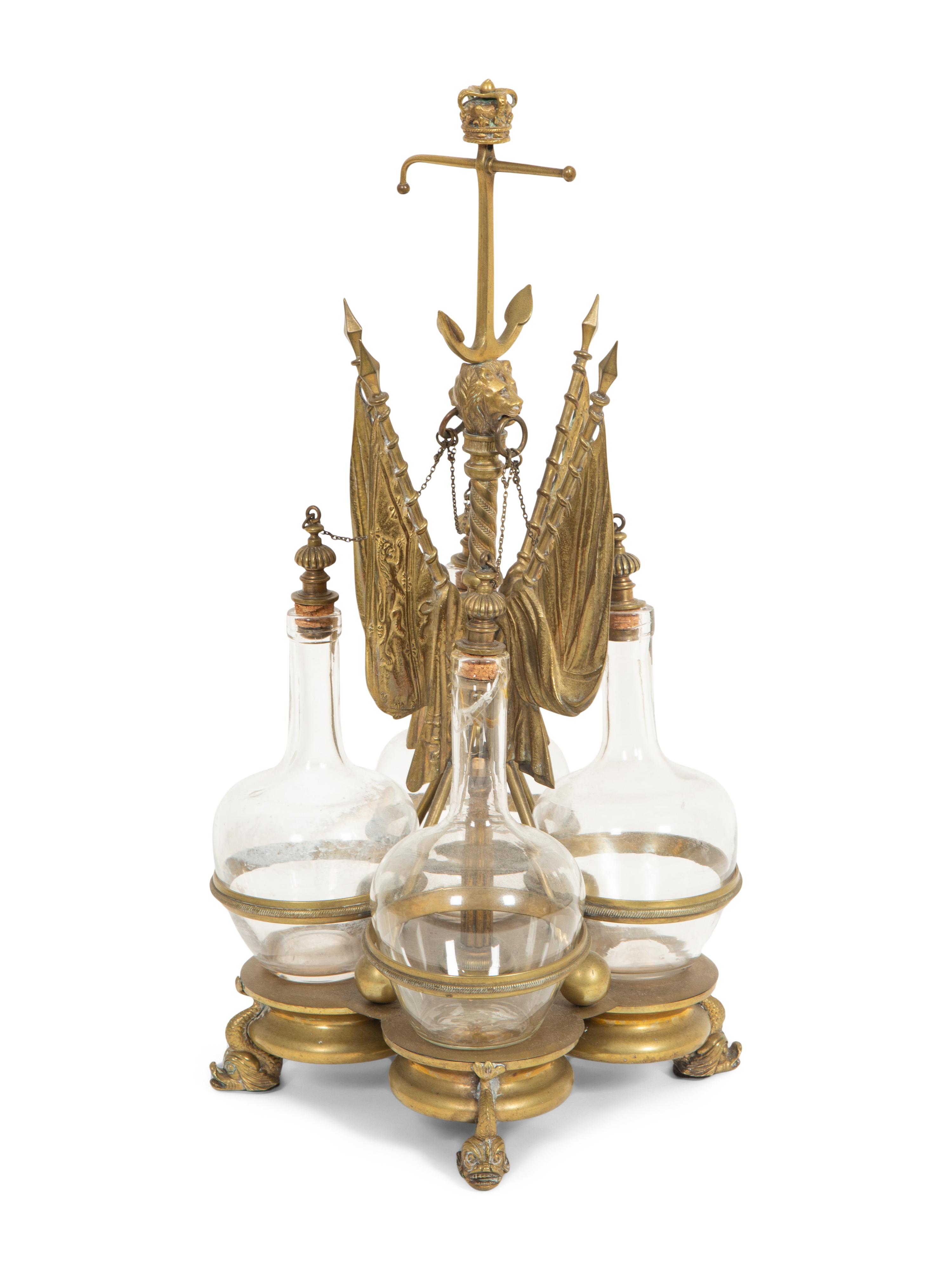 A Regency Gilt Bronze Tantalus Stand