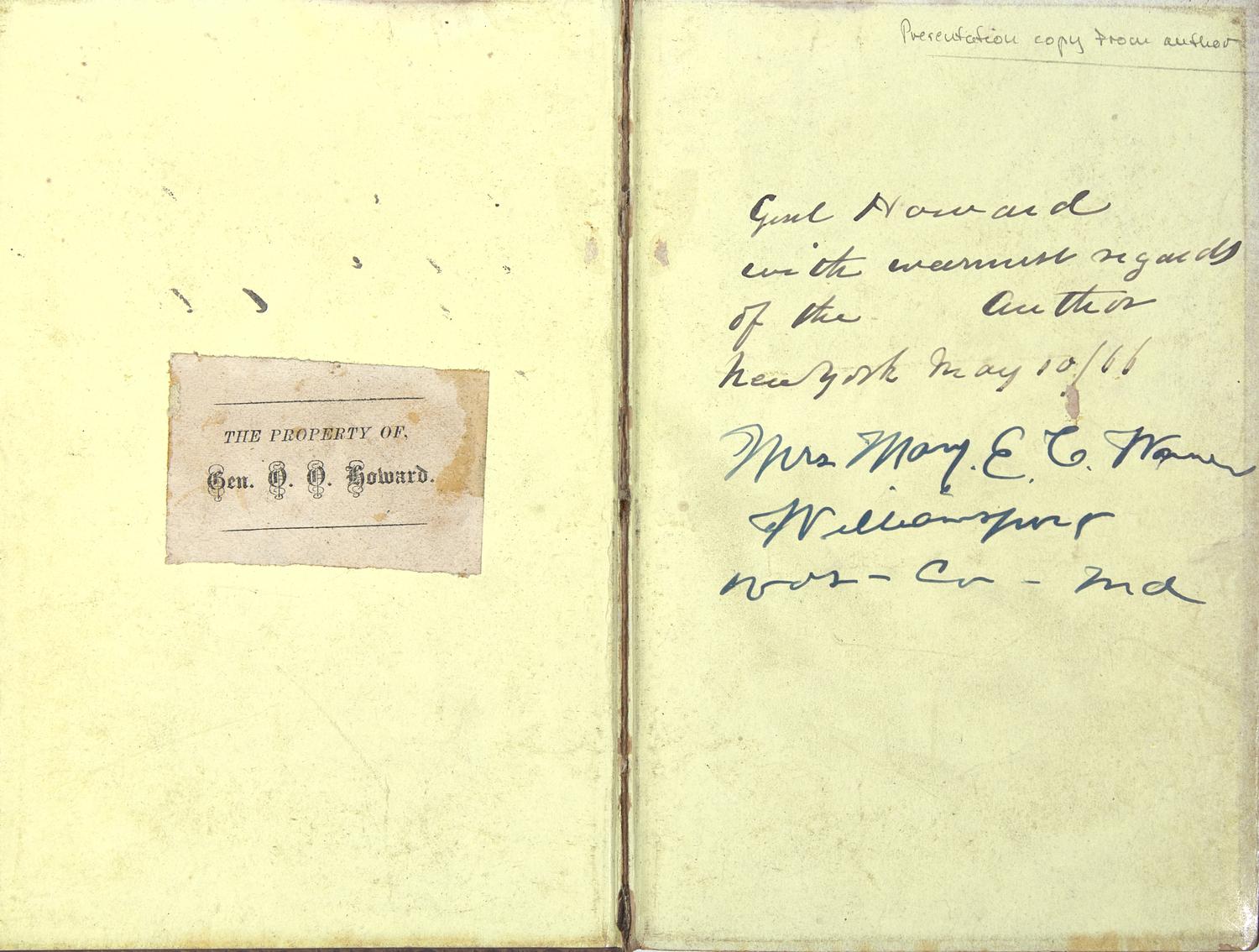 [HOWARD, Oliver Otis, Gen. (1830-1909), his copy]. -- HALLIDAY, Samuel (1812-1897). The Little Street Sweeper; or, Life Among The Poor . New York: Phinney, Blakeman & Mason, 1861.