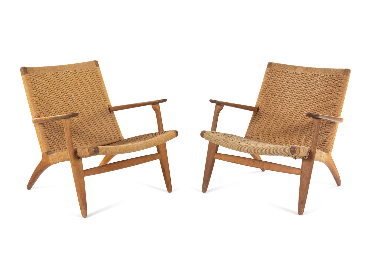 A Pair of CH-25 Lounge Chairs, Carl Hansen & Son, Denmark