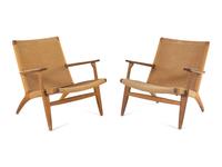 A Pair of CH-25 Lounge Chairs, Carl Hansen & Son, Denmark
