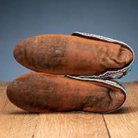 Haudenosaunee Beaded Hide Moccasins