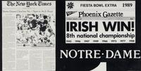 A Group of Notre Dame Artworks Including a Signed Heisman Trophy Lithograph