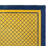 A Modern Blue and Yellow Wool Rug