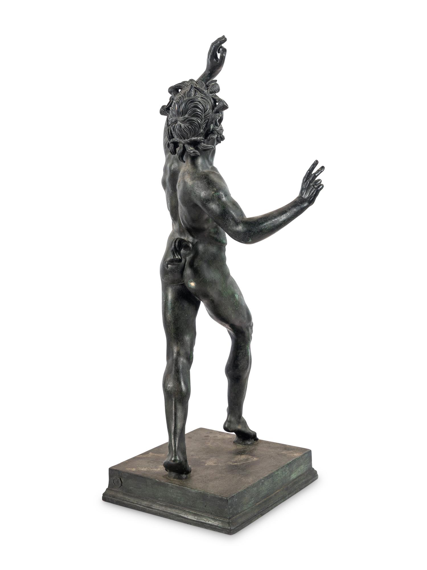 An Italian Bronze Figure of the Dancing Faun of Pompeii After the Antique