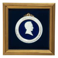 [LINCOLN, Abraham (1809-1865)]. Porcelain bas-relief inaugural wall plaque, ca 1861.