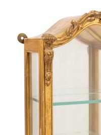 A Pair of Italian Giltwood Hanging Vitrine Cabinets