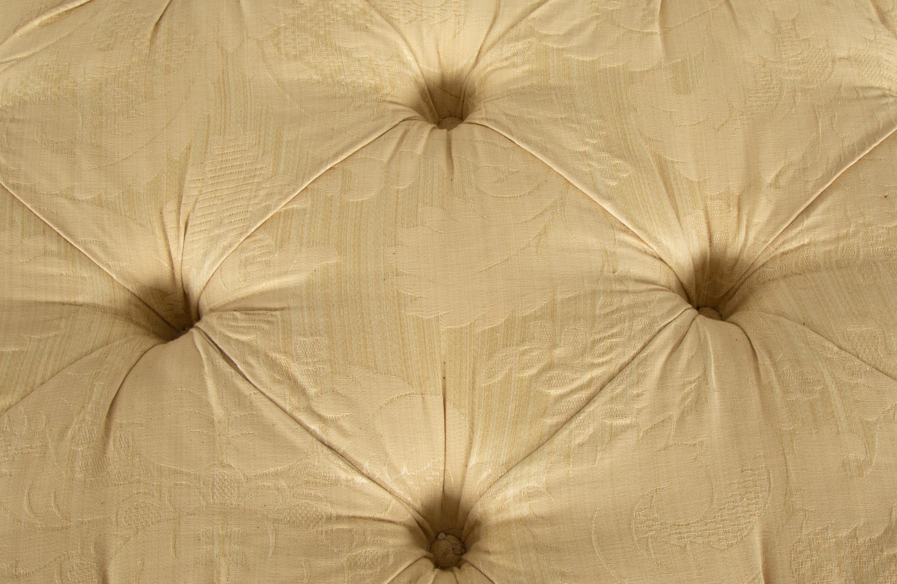 A Scalamandré Silk Damask Upholstered Mechanical Media Chest — 20th Century