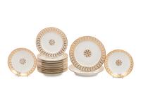 A Thirteen-Piece Sèvres Porcelain Dessert Service