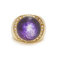 STAR RUBY AND DIAMOND RING