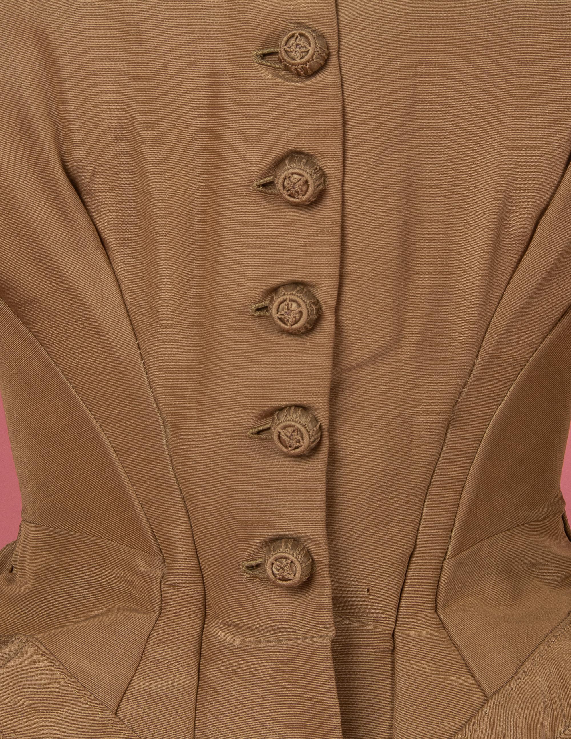 Two Silk Taffeta Day Dresses, 1870s