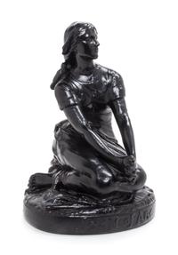 A Continental Plaster Figure of Joan of Arc Height 18 inches.