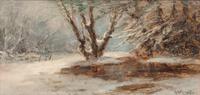 Sarah M. Barstow, (American, act. 1858-1891), Winter Scene