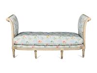 A Louis XVI Cream-Painted Lit du Jour