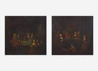 After Ignace van der Beken (Flemish, 1689-1774) - A Merry Company; together with A Musical Company (A Pair)