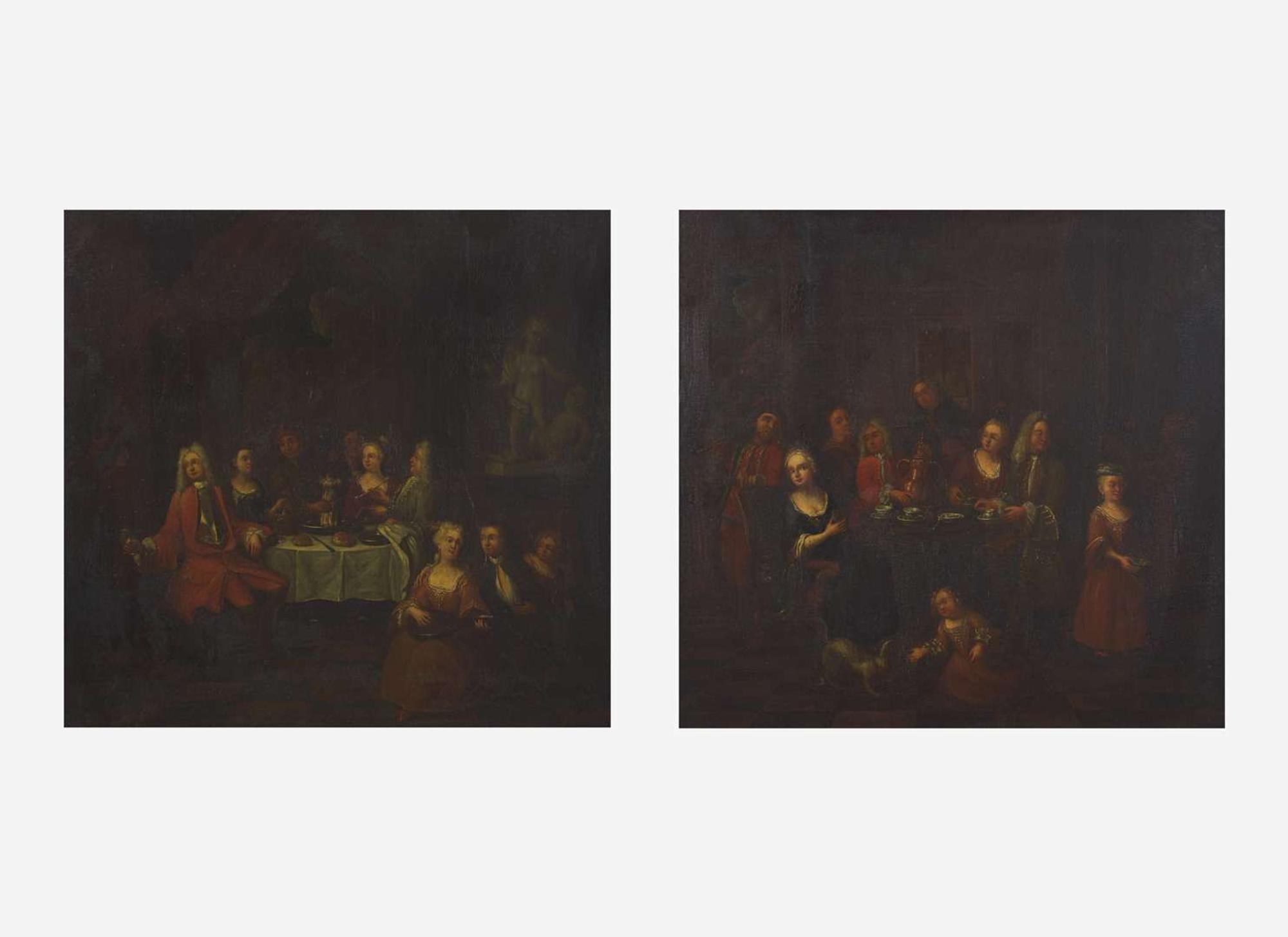 After Ignace van der Beken (Flemish, 1689-1774) - A Merry Company; together with A Musical Company (A Pair)