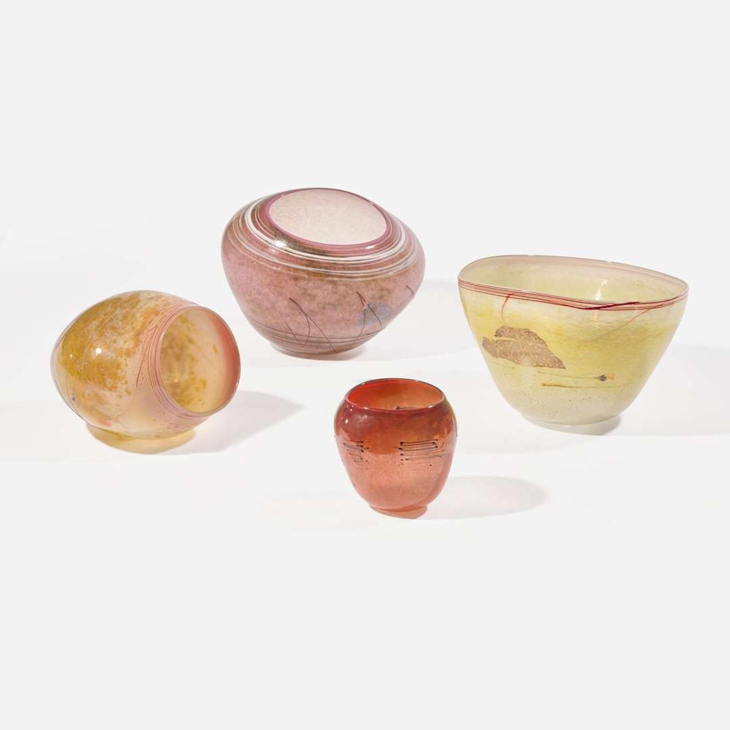Dale Chihuly (American, b. 1945) Group of Four Basket Forms, USA, 1978