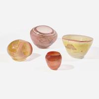 Dale Chihuly (American, b. 1945) Group of Four Basket Forms, USA, 1978