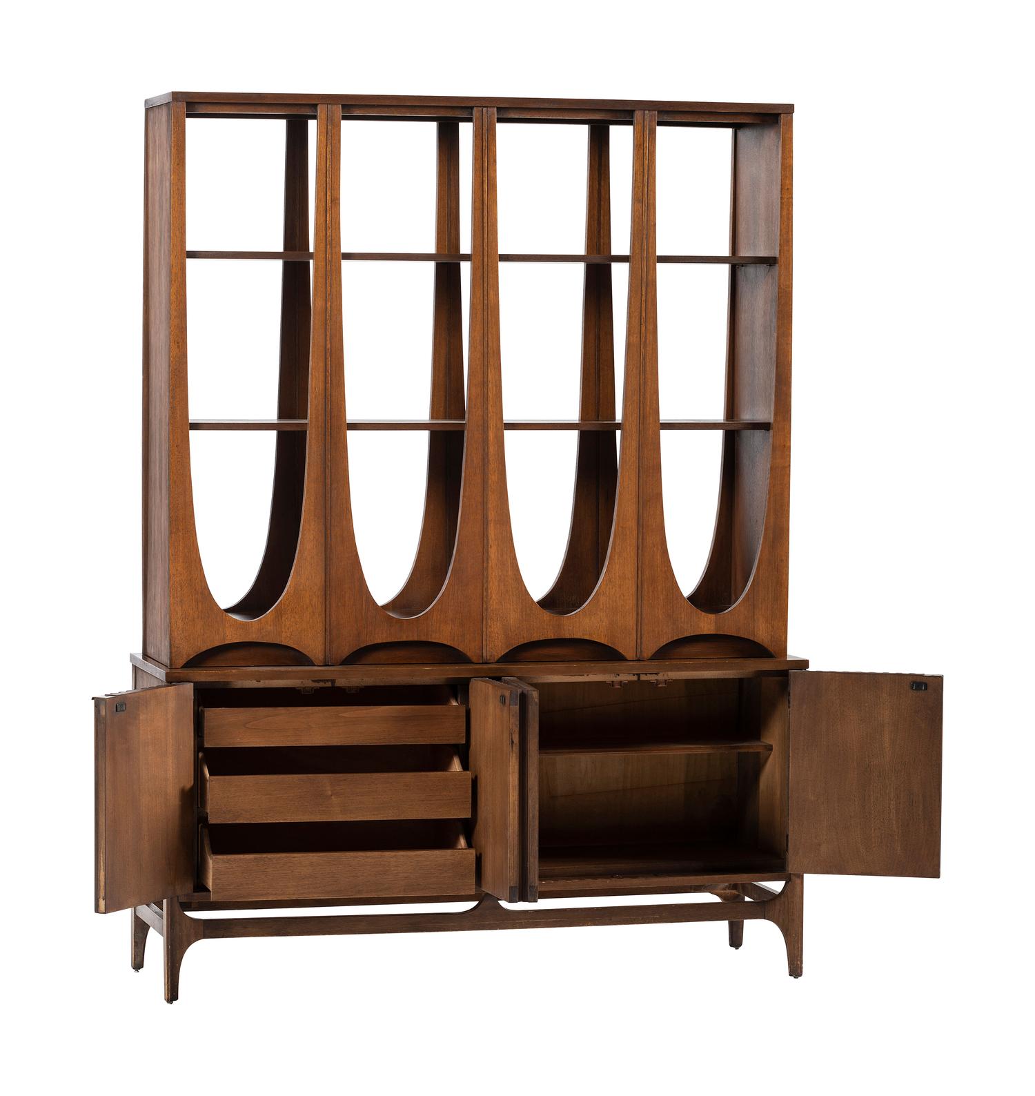 A Broyhill Brasilia Walnut Wall Unit/Room Divider