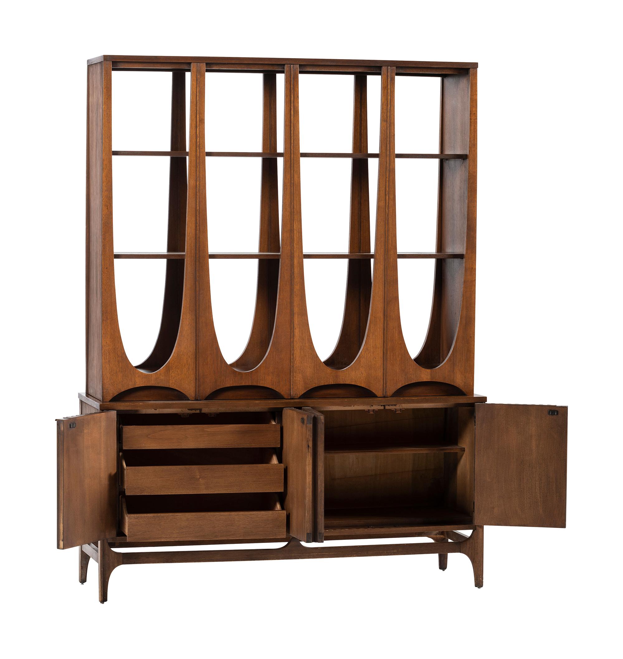 A Broyhill Brasilia Walnut Wall Unit/Room Divider