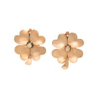 ROSE GOLD AND DIAMOND CLOVER EARRINGS