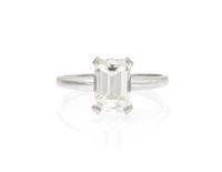 A White Gold and Diamond Solitaire Ring, 2.00 dwts.