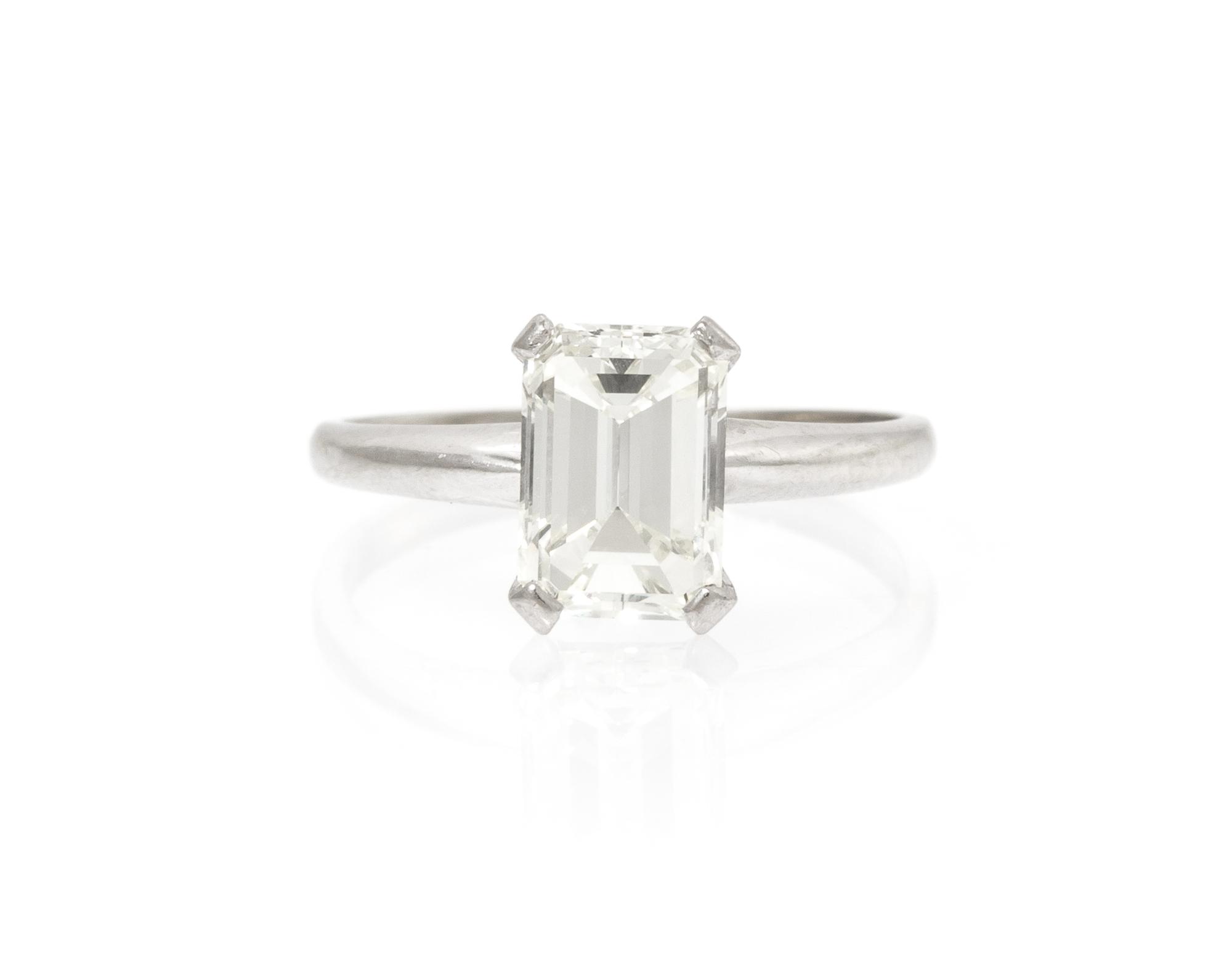 A White Gold and Diamond Solitaire Ring, 2.00 dwts.