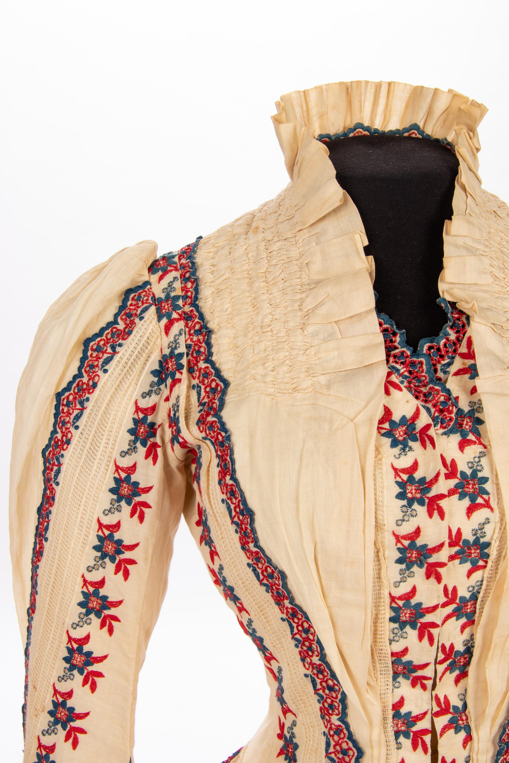 Two Cotton Day Dresses, 1870-80s