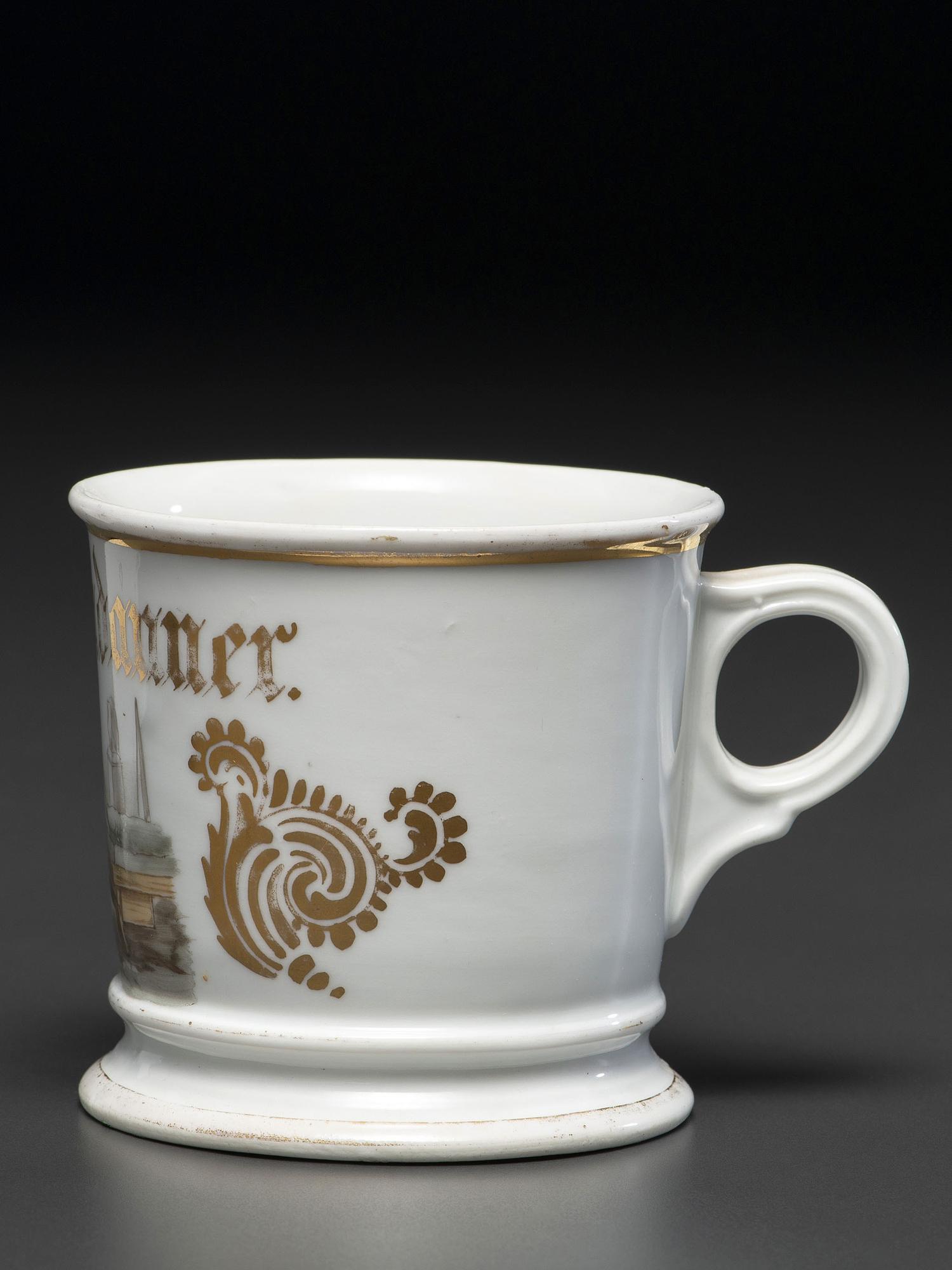 A Stone Mason's Porcelain Occupational Shaving Mug