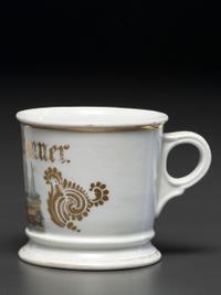 A Stone Mason's Porcelain Occupational Shaving Mug