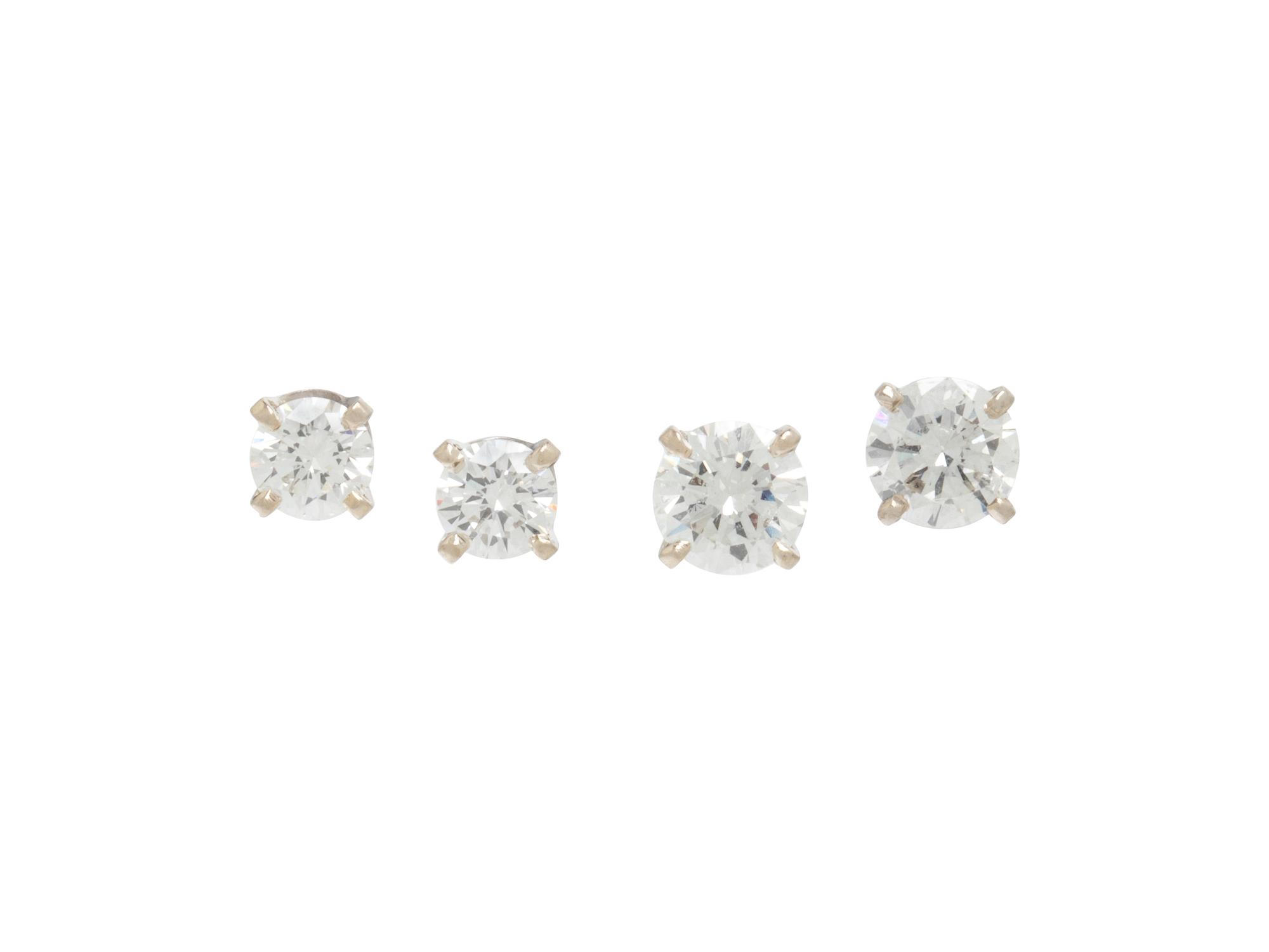 COLLECTION OF DIAMOND EARRINGS AND JACKETS