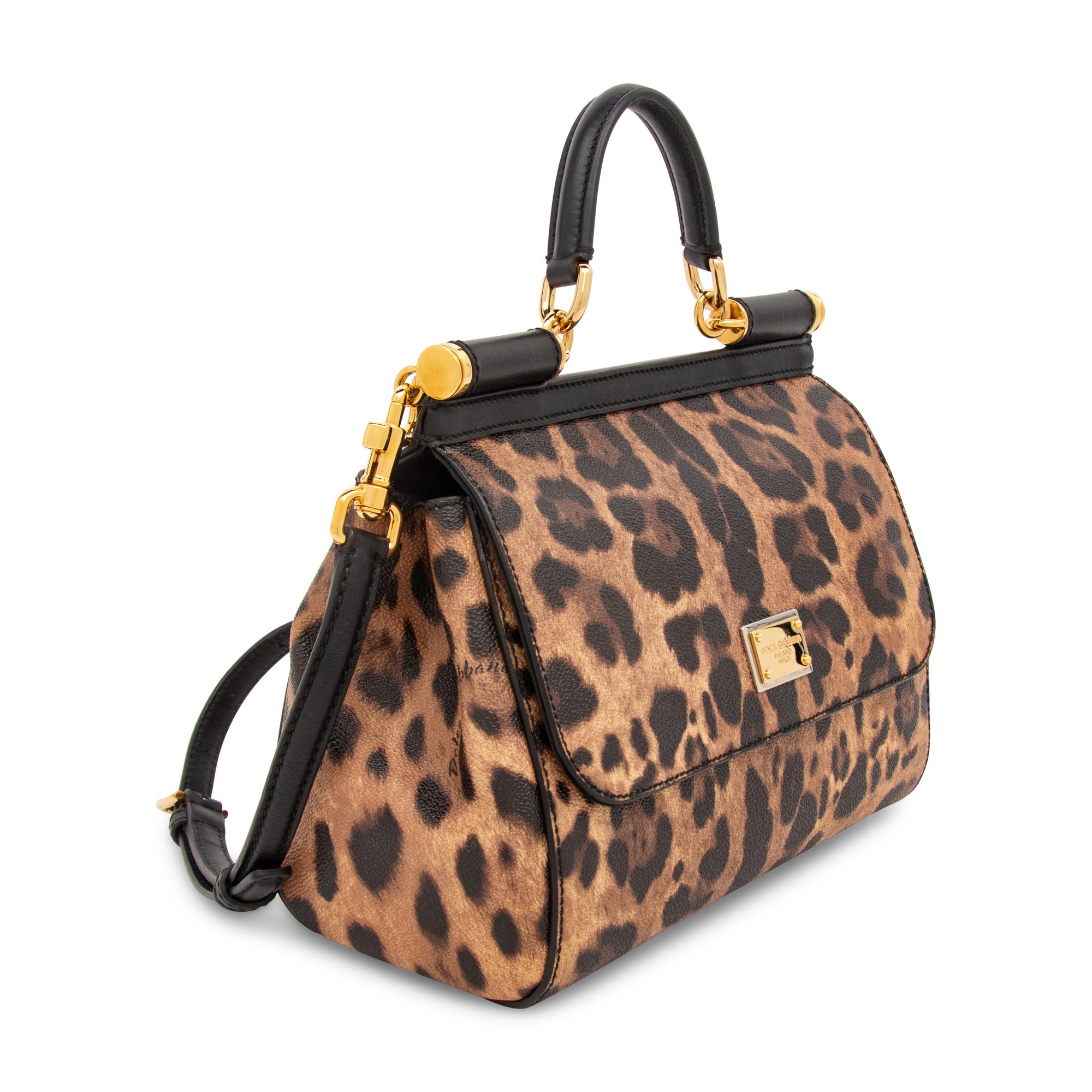 DOLCE & GABBANA, CHEETAH-PRINT LEATHER BAG