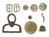 [CIVIL WAR]. Equipment and relic archive related to Civil War surgeon Dr. Joseph R. Martin and his service with the 124th Pennsylvania Infantry Regiment, highlighted by Tiemann & Co. surgical kit.