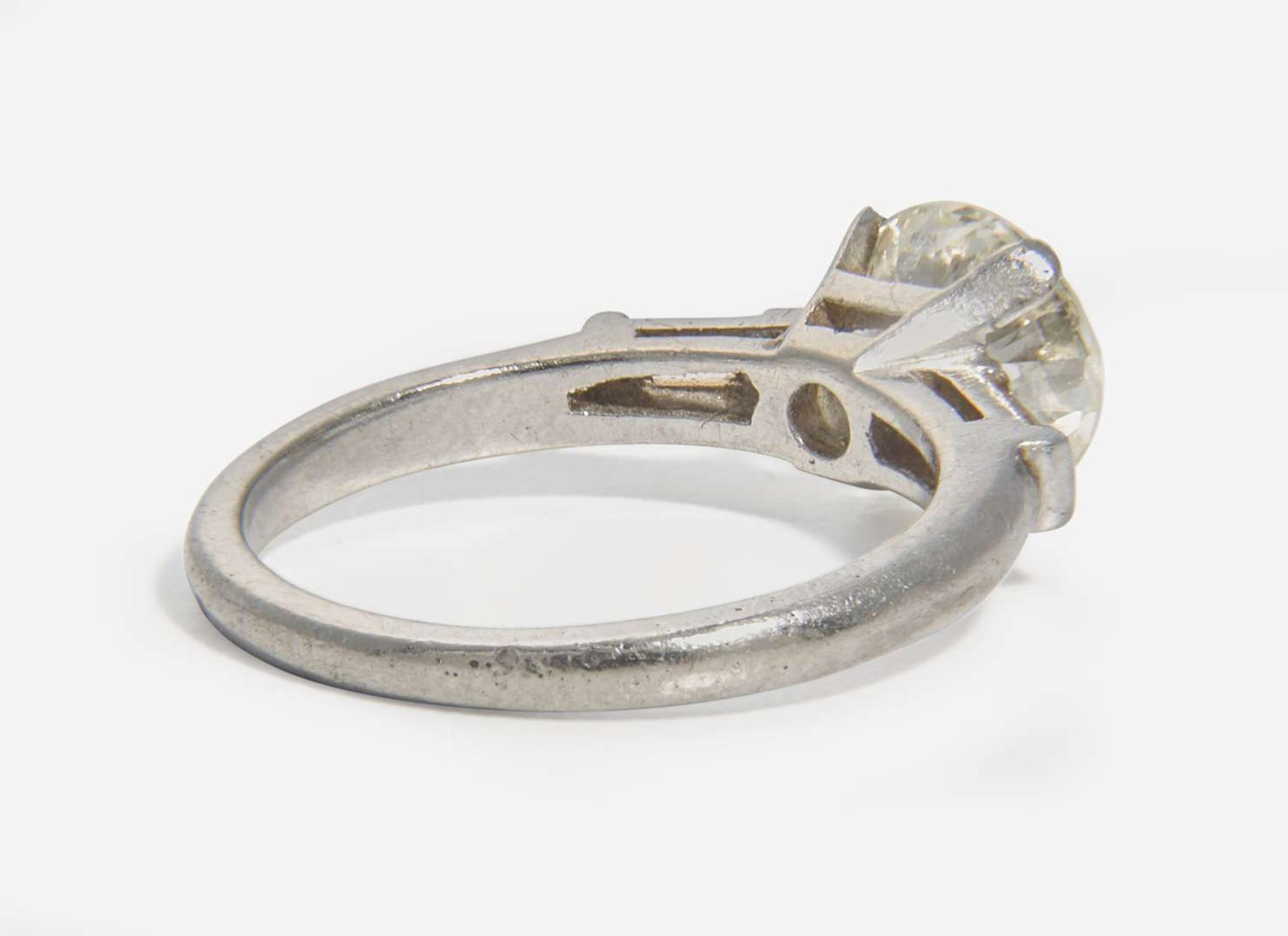 A Platinum and Diamond Ring, 1.94 Carat Round Brilliant-Cut Diamond, GIA Certified