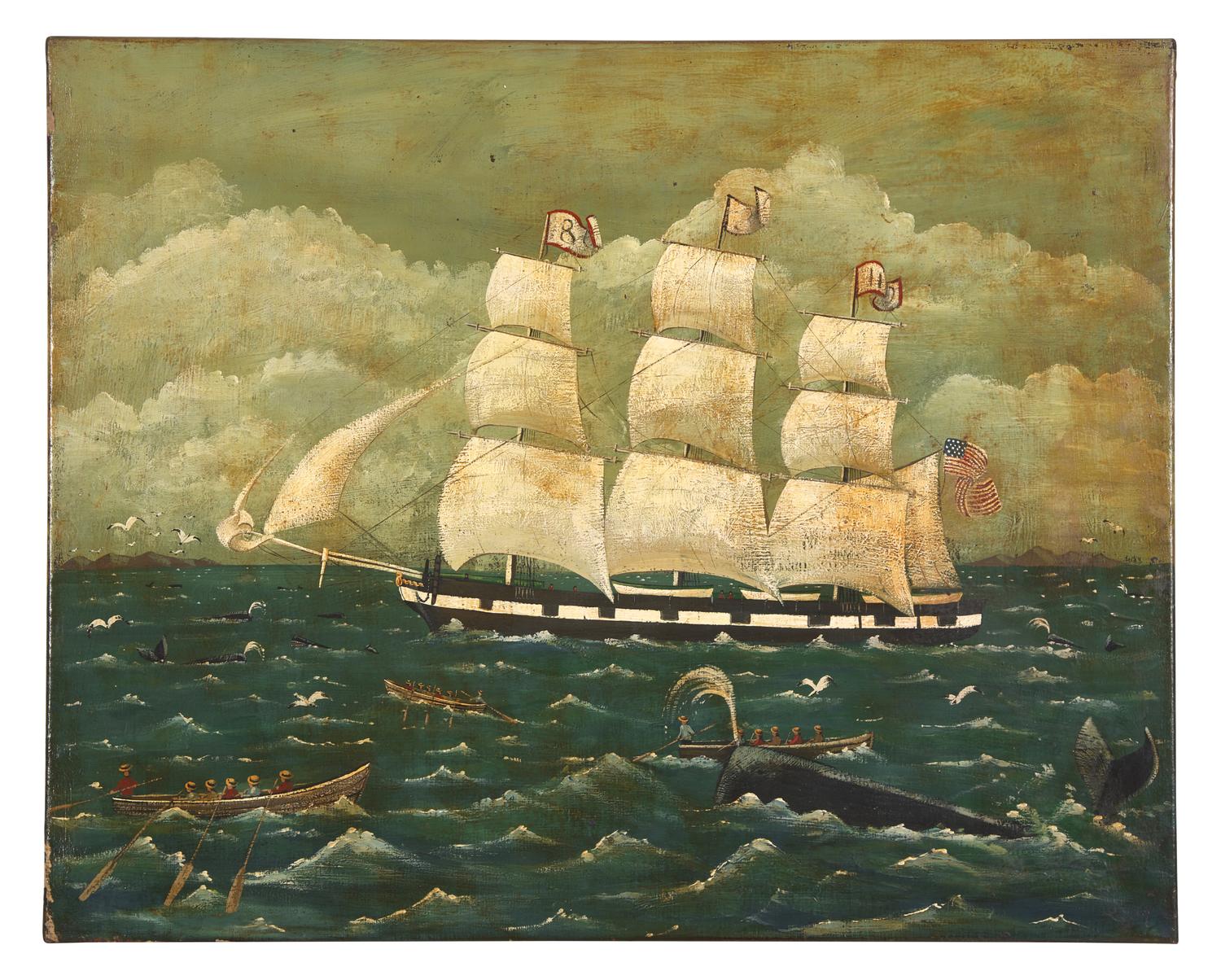 American School 20th Century, Whaling Scene